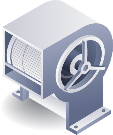 Industrial Blower Inlet Filter Hvac System  Illustration