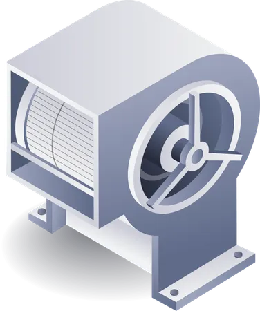 Industrial Blower Inlet Filter Hvac System  Illustration