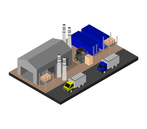 Industrial building  Illustration