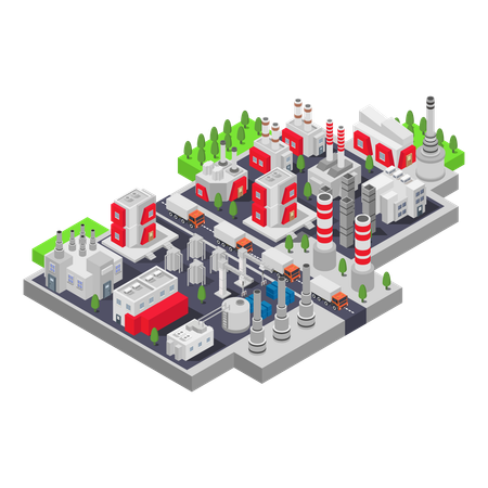 Industrial building  Illustration