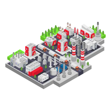 Industrial building  Illustration