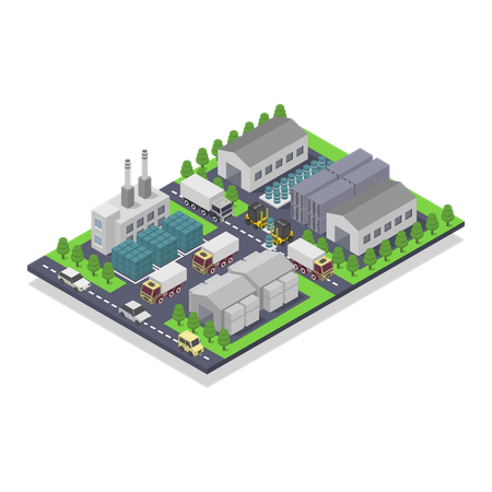 Industrial building  Illustration