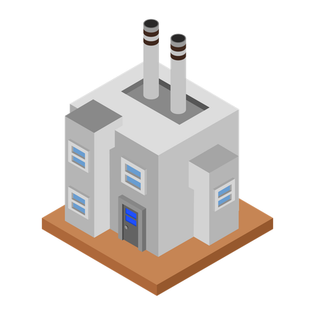 Industrial Building  Illustration