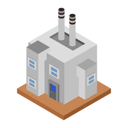 Industrial Building  Illustration