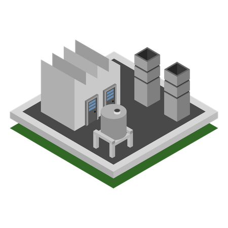 Industrial Building  Illustration