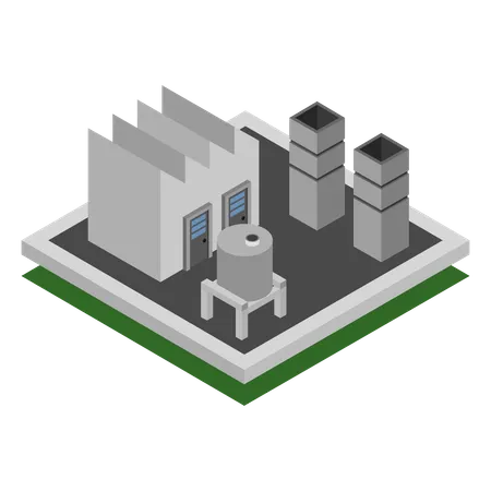 Industrial Building  Illustration