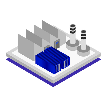 Industrial Building  Illustration