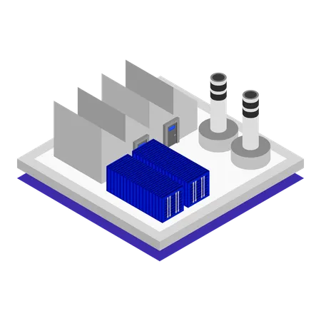 Industrial Building  Illustration