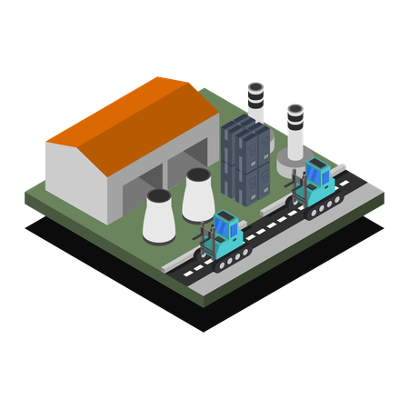 Industrial Building  Illustration