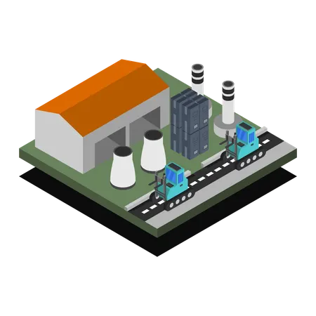 Industrial Building  Illustration