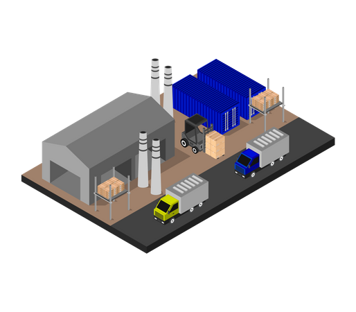 Industrial building  Illustration
