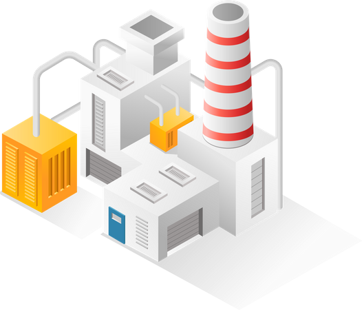 Industrial bulding  Illustration