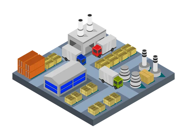 Industrial campus  Illustration