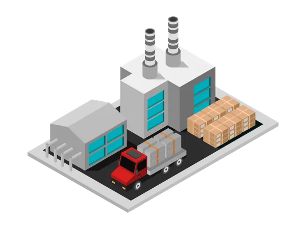 Industrial company  Illustration