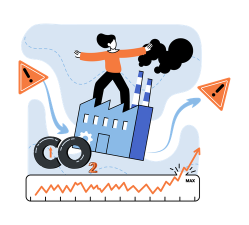 Industrial emissions  Illustration