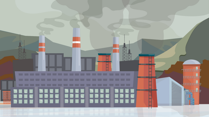 Industrial factory Illustration