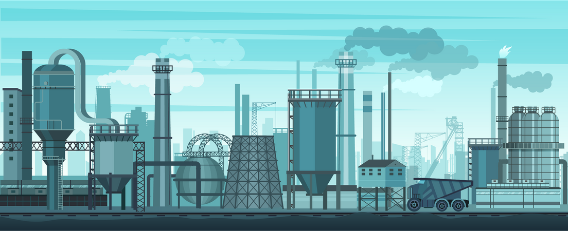 Industrial Factory  Illustration