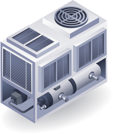 Industrial HVAC blower system  Illustration