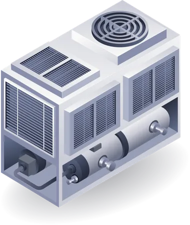 Industrial HVAC blower system  Illustration