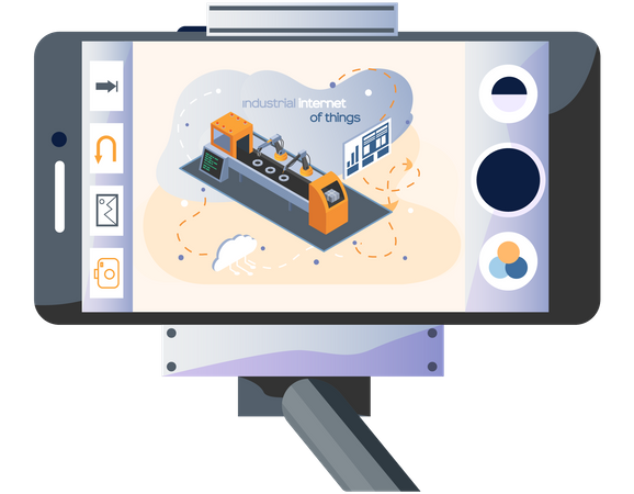 Industrial internet of thing app  Illustration