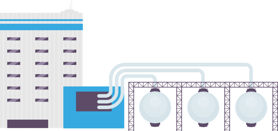 Industrial pipeline  Illustration