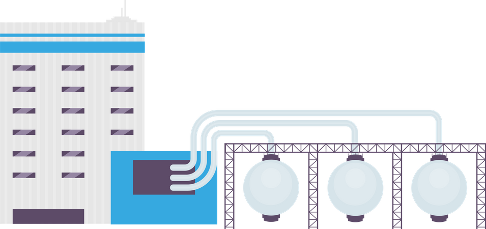 Industrial pipeline  Illustration