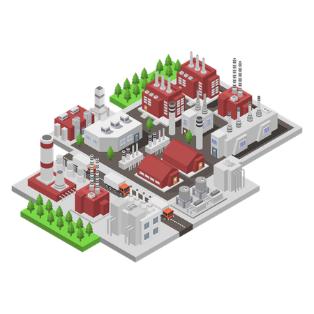 Industrial plant  Illustration