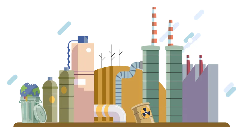 Industrial pollution  Illustration