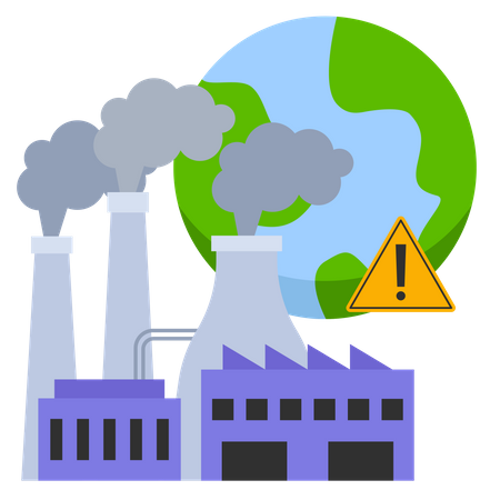 Industrial Pollution  Illustration