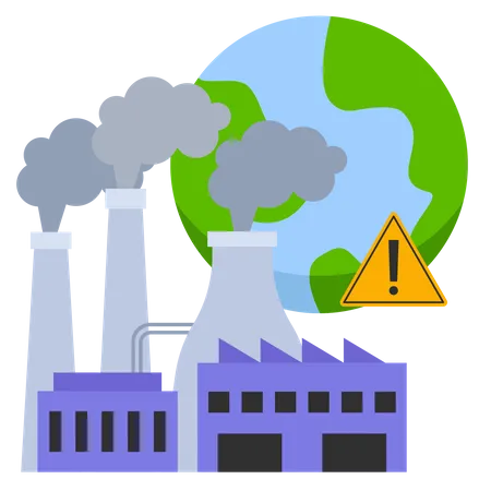 Industrial Pollution  Illustration