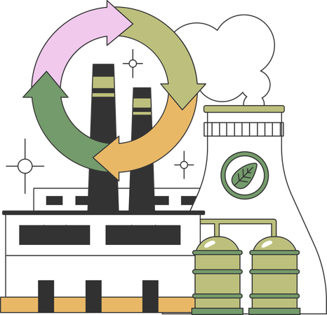 Industrial pollution  Illustration