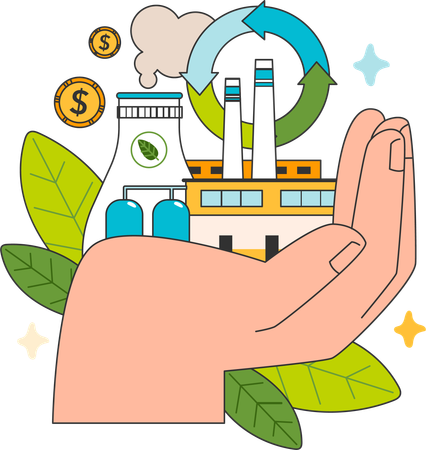 Industrial pollution  Illustration