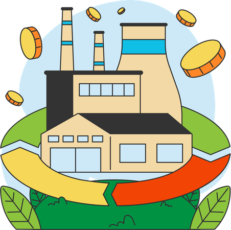 Industrial pollution is harmful for environment  Illustration