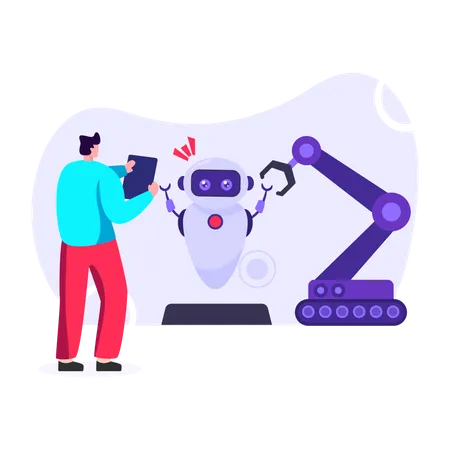 Industrial Robot Illustration