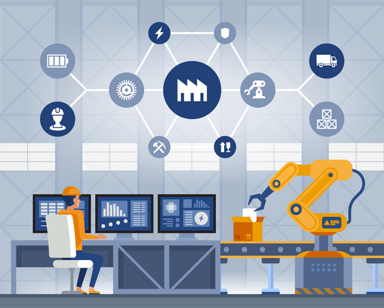 Industrial Robot  Illustration