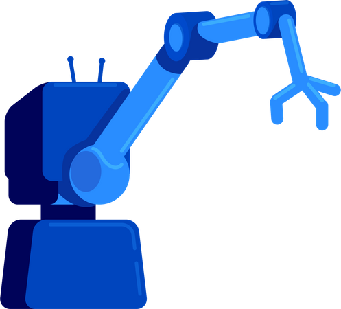 Industrial robotic arm Illustration