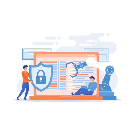 Industrial robotics malware  Illustration