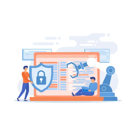 Industrial robotics malware  Illustration