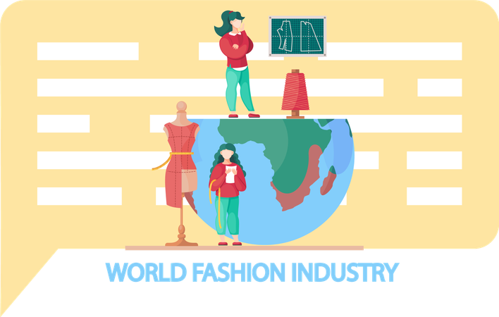 Industrie mondiale de la mode  Illustration