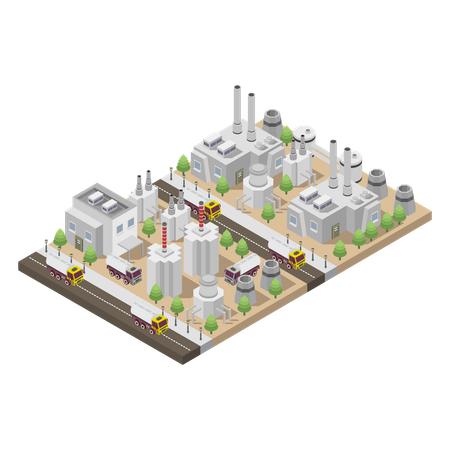 Industrie du pétrole et du gaz  Illustration