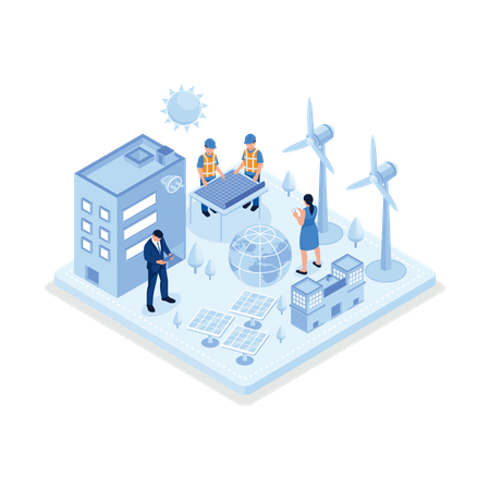 Industrie esg durable  Illustration