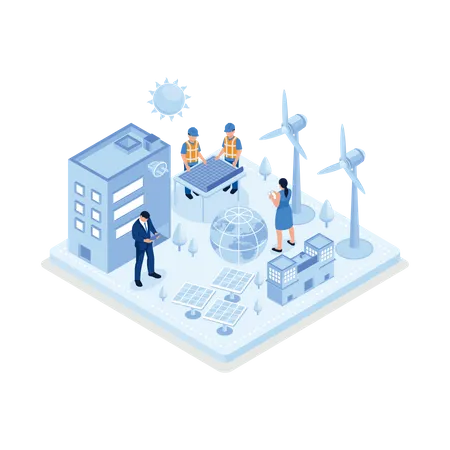 Industrie esg durable  Illustration