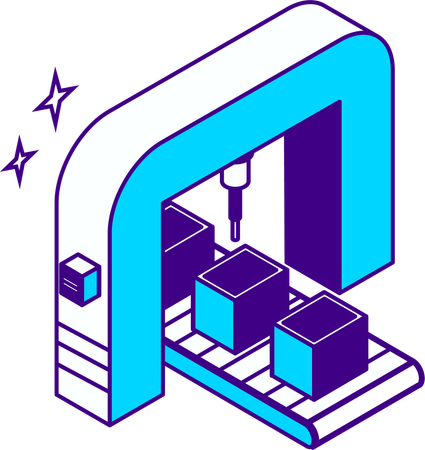 Industrielles Förderband  Illustration