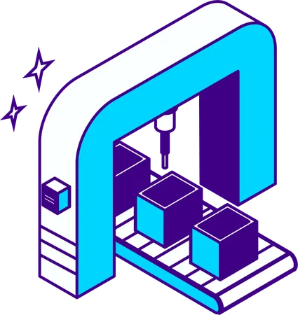 Industrielles Förderband  Illustration