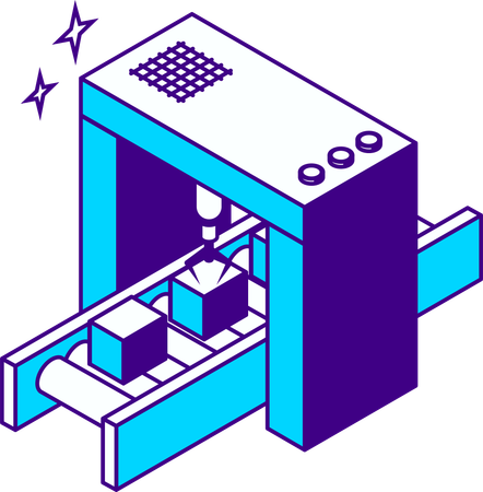 Industrielles Förderband  Illustration
