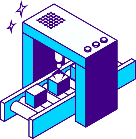 Industrielles Förderband  Illustration
