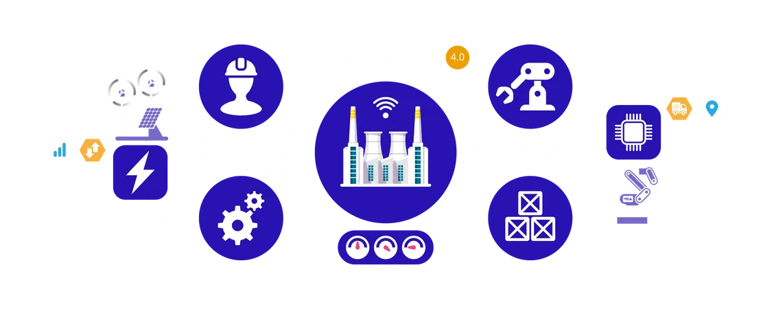 Industrie intelligente  Illustration