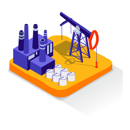 Industrie pétrolière  Illustration