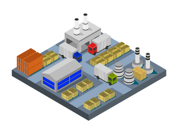 Industriecampus  Illustration