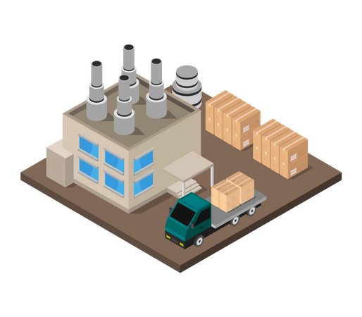 Industriecampus  Illustration